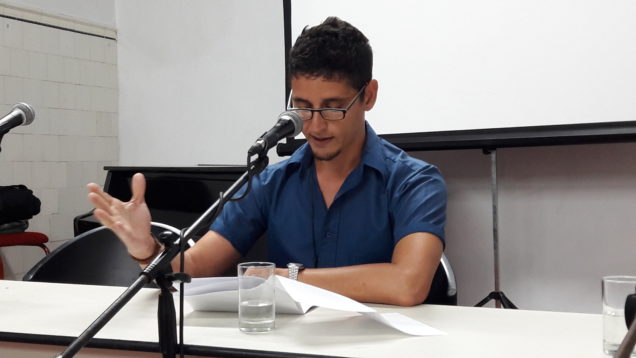 Alejandro Hernández en V Encuentro Hispanoamericano de Escritores (Foto Yunier Riquenes)